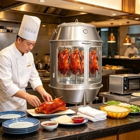Four à rôtir automatique de haute qualité pour poulet et canard, équipement de restaurant chinois en acier inoxydable, 220v