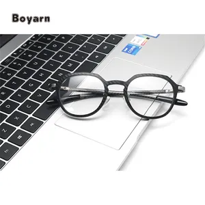 Boyarn nuovo modello di occhiali da vista ad alta tenacità Full-Rim Classic Frame fabbrica di montature per occhiali ottici in fibra di carbonio