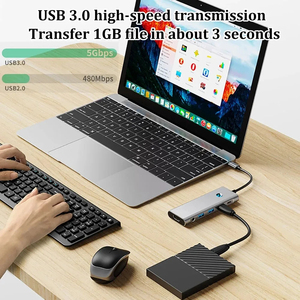 9 Trong 1 Cổng 3.0 <span class=keywords><strong>USB</strong></span> 100W Pd Loại C Nhanh Phí Docking Station 4K 60Hz Cho Cổng HDMI TF/SD Bộ Chuyển Đổi Âm Thanh <span class=keywords><strong>USB</strong></span> C Hub Cho Máy Tính Xách Tay - Product Image 4