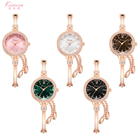 Kimio jam tangan gelang wanita modis desain baru 2025 Set jam tangan kuarsa wanita mewah