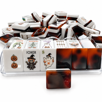 Mahjong 160 tuiles au design zombie pour une soirée de jeu effrayante, divertissement à la maison sur table, jeu amusant avec boîte, prêt à être expédié