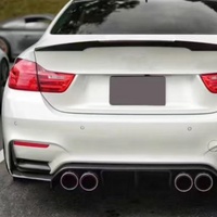 Diffuseur arrière en fibre de carbone en forme de V, kit de carrosserie de becquet de lèvre de pare-chocs arrière adapté à BMW M3 F80 M4 F82