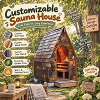 Sauna mobile à vapeur humide de luxe personnalisé Sauna extérieur en bois massif personnalisé pour 1-6 personnes est utilisé dans un spa