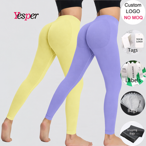 New Arrivals Ladies <strong>Low</strong> <strong>Waist</strong> Gym Seamless Scrunch Butt Fitness Yoga <strong>Leggings</strong> for Women - Product Image 1