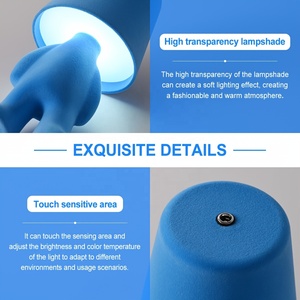 Modern Novelty Flocking Little Guy Table Lamp Rechargeable LED Desk Lamp Creative Bedroom Ambient <b>Light</b> Holiday Gift Lamp - Product Image 5