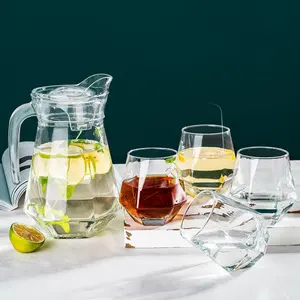 Professional china supplier thickened glass kettle cold kettle water cup set