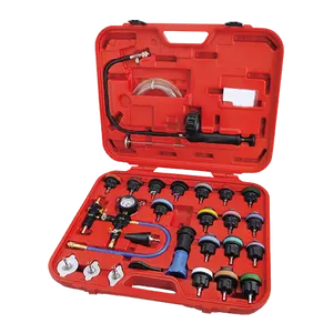 A1 E CAR 28 Pcs Universal Radiator Pressure Test Kit Vacuum Type Cooling System Kit for Automotive Testing and Maintenance