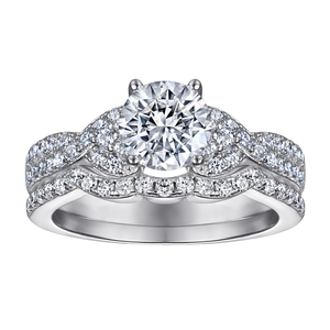 แหวนเพชรแล็บโกรว์ 14K 18K ทองคำแท้ สำหรับชุดหมั้นและแต่งงานแบบมินิมอลคลาสสิก ได้รับการรับรอง น้ำหนัก 1.5 กะรัต ทรงบริลเลียนท์ แหวนครึ่งวงสำหรับทั้งชายและหญิง - Product Image 1