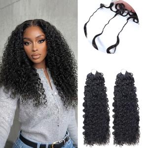 Nouvelles extensions de cheveux humains bouclés Pixie à pointe effilée pour tressage au crochet, 100g - Product Image 1