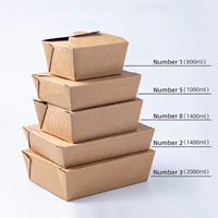 Emballage alimentaire jetable, recyclable, écologique, en carton rigide, carré, pour la restauration rapide, les collations, la poulet frit, les sushis, les bento, à emporter, résistant à l'huile