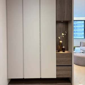 Zapatero de Madera de Tamaño Personalizado con Puerta con Bisagras, Material Ecológico, Mueble de Salón para Uso Doméstico - Product Image 2