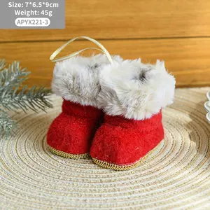 2024Hot Sale Nordic New Product Xmas Custom Ornaments Socks Xmas Tree Decorations Hanging Stocking Christmas Boots Hanging Decor