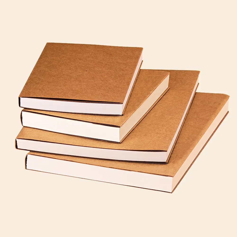 Personalizado criativo simples branco caderno vintage, papel em branco, esboço, livro, grafite, bloco de notas