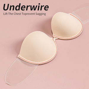 Nuovo Arrivo Xinke: <span class=keywords><strong>Reggiseno</strong></span> Adesivo Invisibile <span class=keywords><strong>in</strong></span> <span class=keywords><strong>Silicone</strong></span> Senza Spalline e Senza Schienale <span class=keywords><strong>con</strong></span> <span class=keywords><strong>Ferretto</strong></span> Integrato - Product Image 5