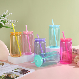 Tasse en verre borosilicate de 16 oz, colorée, avec infuseur <span class=keywords><strong>à</strong></span> <span class=keywords><strong>gelée</strong></span>, portable, résistante <span class=keywords><strong>à</strong></span> la température, pour boissons - Product Image 2