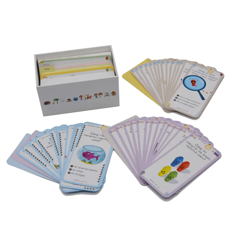 Yahongda-cartes Flash papier éducatif imprimées personnalisées pour enfants