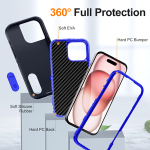 Cover 360 ibrida protezione completa <span class=keywords><strong>custodia</strong></span> per telefono per iPhone 15 16 17 Pro Max paraurti per iPhone 13 12 11 - Product Image 2