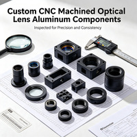 Pièces de lentilles en aluminium CNC usinées sur mesure pour applications de vision industrielle, micro-imagerie médicale et vision par machine