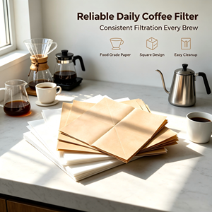 Filtros de Café de Papel Estilo <span class=keywords><strong>Chemex</strong></span> Reforzados de Cuatro Bordes, 100 Unidades por Bolsa, Tamaño Preciso, para Cafeterías y Reuniones Familiares - Product Image 3