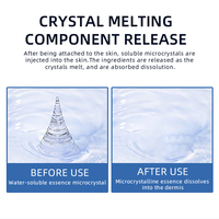 Patch à micro-aiguilles à l'acide hyaluronique, hydrate en profondeur, repulpe et illumine, autocollant à micro-aiguilles en cristal de griffe de chat
