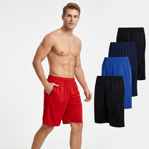 Men's Elastic Waist Knitted <b>Mid</b> Two-<b>Layer</b> Casual Sports Shorts 2-in-1 Quick Dry Breathable Athletic Running Shorts Custom Logo - Product Image 1