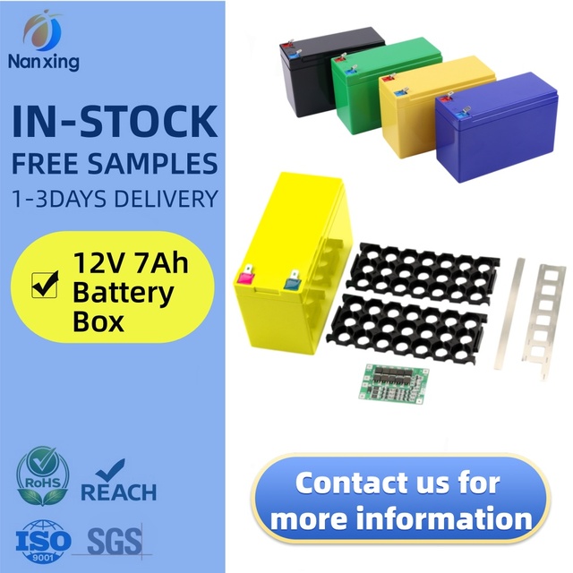 18650 Battery Case 12V 7Ah Lithium Battery Box With Nickel Plates 18650 Brackets 3S40A Protective Board Yellow Yellow Case