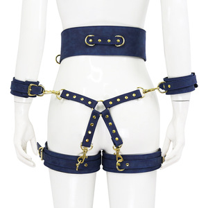 Perzikkleurige Fate Factory-winkel Groothandel Volwassen Seksartikelen Polyurethaan Handboeien Beenboeien Taille Bondage Belt Kruisvormige Tailleband - Product Image 5