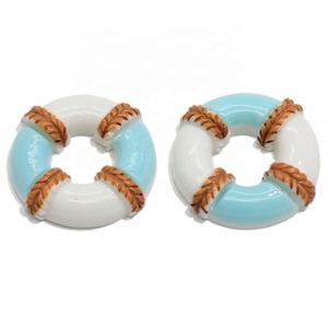 Accesorios de resina para manualidades, 100 unidades, ancla de espina de pescado, Concha plana para volante de barco, decoración DIY, cabujones - Product Image 3