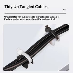 Support de câble en nylon PA66 en forme de selle HC, pince à fil, support de trou de vis, gestionnaire de câbles fixe en intérieur, pièce de positionnement de câble, pince à fil - Product Image 3