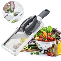 Coupe-légumes manuel réglable en acier inoxydable mandoline polyvalente trancheuse de pommes de terre hachoir plastique artefact coupe fromage