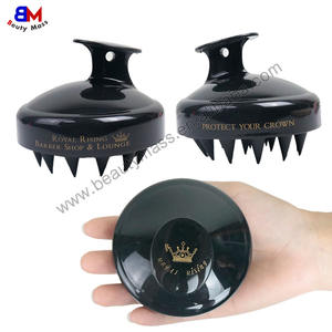 Brosse à shampoing personnalisée Brosse à shampoing de massage du cuir chevelu avec logo Brosse à shampoing de bain 2 en 1 avec manche antidérapant - Product Image 4