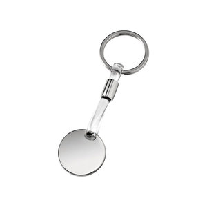 Portachiavi Rotondo in PVC Cromato con Design Trasparente per Facile Visibilità - Product Image 1