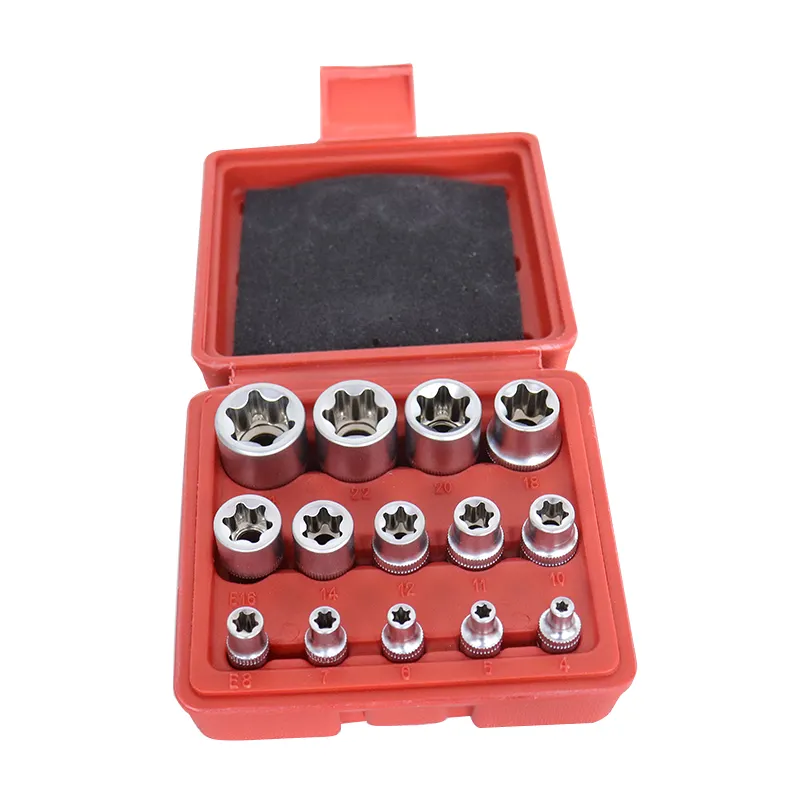 LANDSEA Factory Heavy Duty Standard Edition Hand Tools 14 Piece Car Repair Tools Kit Socket Wrench Set