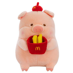 Toptan pembe domuz peluş oyuncak sevimli patates kızartması domuz bebek karikatür uyku yastığı doğum günü hediyesi pençe makinesi dolması hayvan oyuncaklar - Product Image 5