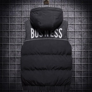 Nyaman gaya Korea pakaian hangat rompi musim dingin tahan angin dan tahan air kasual Solid dicelup tanpa kerah ODM pasokan - Product Image 6