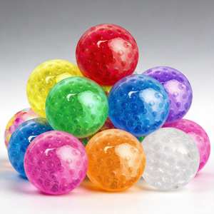 Balle en caoutchouc souple TPR de 3,5 cm pour soulager le stress des jeunes, jouet à presser unisexe, balle de jeu colorée - Product Image 2