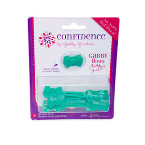 Green Daddy's Girl GaBBY Bows (10) Pasador de pelo antideslizante de doble cara con doble broche - Product Image 3