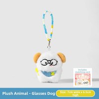 Porte-clés et breloque de sac d'anniversaire en peluche mignonne, motifs chien, chiot, lapin, style couple, accessoire animal en peluche doux, vente en gros