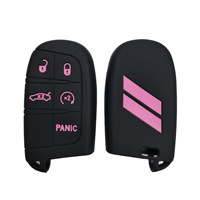 Accessoires de voiture applicables, étui de protection en silicone pour clé, résistant aux rayures, logo personnalisé pour Jeep Grand Cherokee Dodge