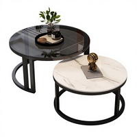 Table basse pliante en verre simple pour salons, petits appartements et maisons de location - Sensation de luxe léger et haut de gamme