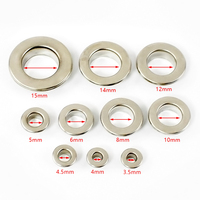 Meetee BF425 12mm Boucles à œillets en cuivre Laiton O Ring Hardware Accessoire Boucles de sangle en alliage d'argent Sangle de ceinture Rivets à clous