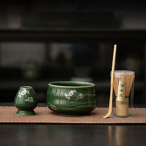 Nhật Bản Phong Cách Matcha Công Cụ Thiết Lập Màu Xanh Lá Cây Trà Bát Chawan Tre Whisk Chasen Tre Muỗng Whisk Chủ Truyền Thống Matcha Làm Thiết Lập - Product Image 6