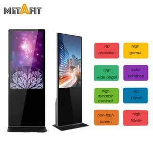 Offre Spéciale 55 pouces Floor Stand Digital Signage Affiche Android Écran Tactile Kiosque FHD LCD Smart Advertising Totem Display Players