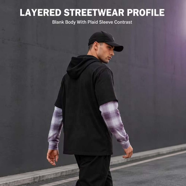 High Quality Custom 220g 100% Cotton Solid Casual Washed Blank Design Eco-Friendly Hoodies Long Sleeve T-shirt for Men