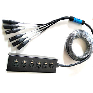 Caja de cableado de escenario trenzado XLR de 6 canales Cable de cobre sin oxígeno de PVC multinúcleo Grabación de micrófono de mezcla de Audio profesional - Product Image 3
