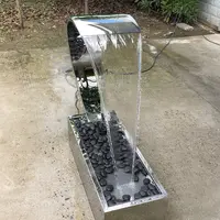 Cascade d'eau décorative en acier inoxydable, cascade d'eau