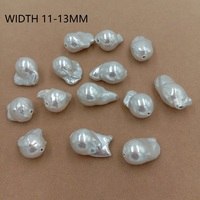 Perles d'eau douce Keshi 100%, 11-16 mm, grandes perles baroques, couleur blanc brillant, entièrement percées