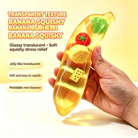 Vaseline Squishy Banaan Langzaam Stijgend Stressverlichtend Speelgoed Jelly Fruit Fidget Sensorisch Knijpspeelgoed voor Kinderen en Volwassenen Kerstcadeau