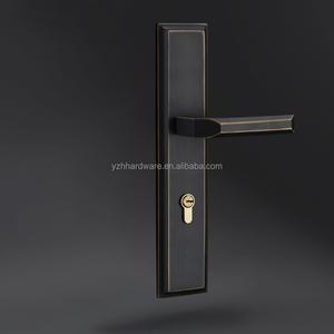 热卖简约风格黑色长柄管状卧室杠杆插芯门锁套装 - Product Image 5