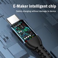 Kabel pengisian daya cepat, 2022 100W PD Usb c kabel Cepat USB 2.0 Tipe c ke Tipe C 20v 5a 100w